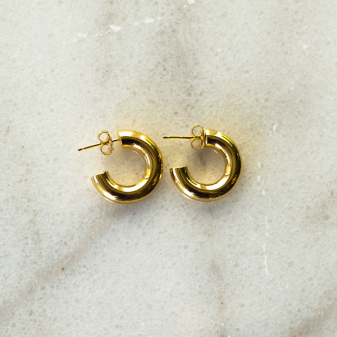 Cute small golden hoops 